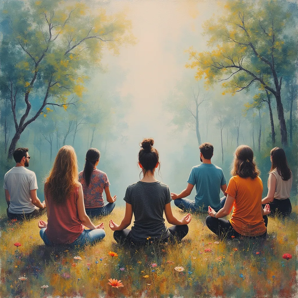 Clase de meditación grupal